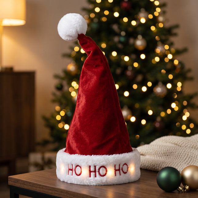 infographic-1-life: Kinder kerstmuts met lichtjes en veer