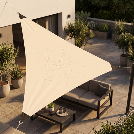infographic-1-life: Cheqo schaduwdoek driehoek creme 360cm