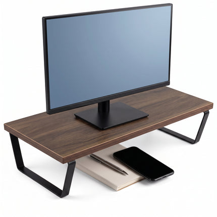 Cheqo® Monitorstandaard Bruin - Hero Studio