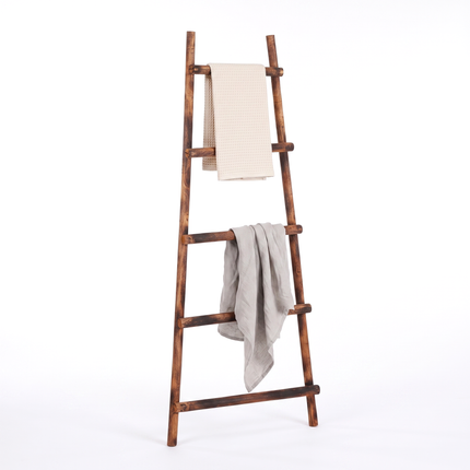 infographic-1-wit: Decoration ladder brown l29xw49xh119cm