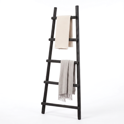 infographic-1-wit: Decoration ladder black l29xw49xh119cm
