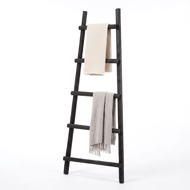 infographic-1-wit: Decoration ladder black l29xw49xh119cm