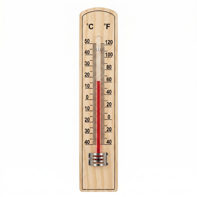 Cheqo® Houten Kamerthermometer 20 cm - Hero
