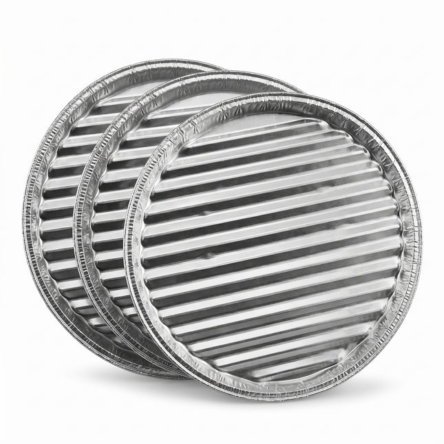 Cheqo® BBQ Grillschalen Set van 3 - 35 cm Aluminium - Hero