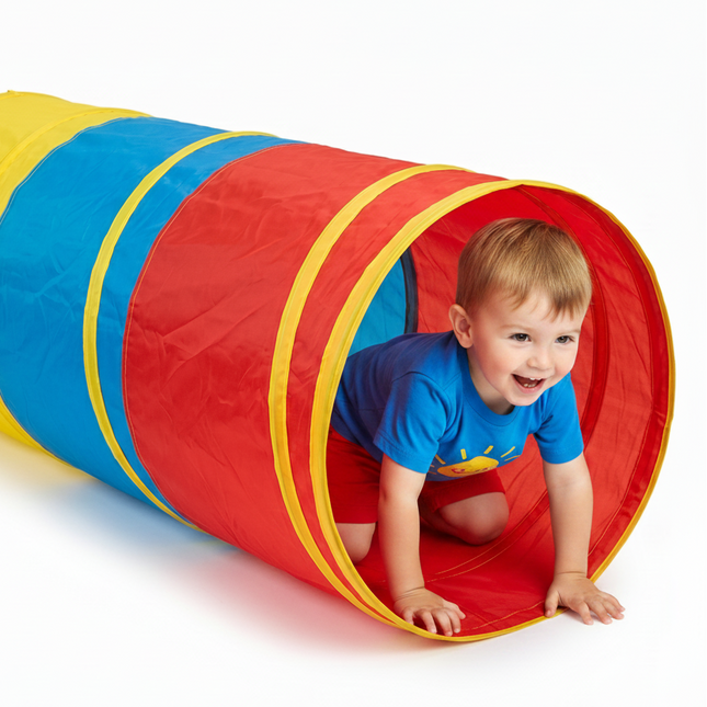 Cheqo® Speeltunnel Kruiptunnel Pop-Up Krabbeltunnel (ca. 180 cm lang, ca. 45 cm diameter) - Hero