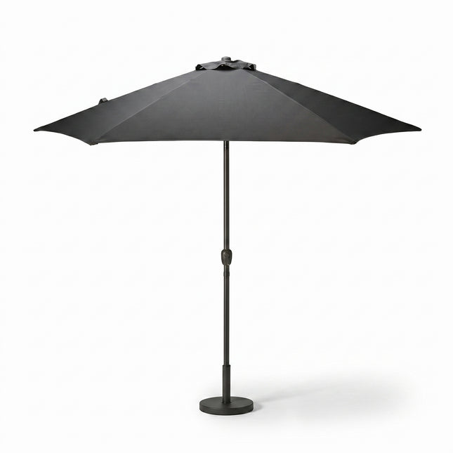 Cheqo® Parasol - Tuinparasol Antraciet - Kantelbaar - UV Bescherming - Waterafstotend - Tuin en Terras - Buiten Zonwering - Stokparasol - Camping Parasol - Terrasparasol - Balkon Parasol - Schaduwdoek - Parasoldoek - Ronde Parasol - Grijs