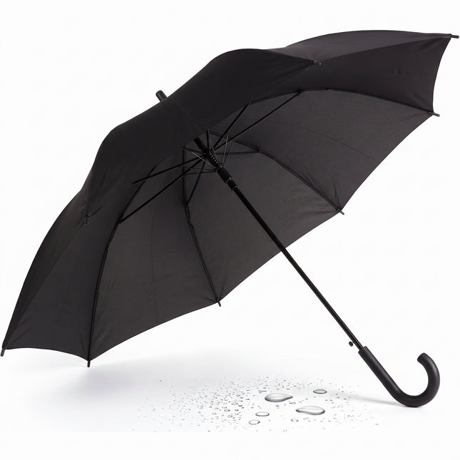 Cheqo® Paraplu Zwart - Stokparaplu - Windproof Stormparaplu - Hero