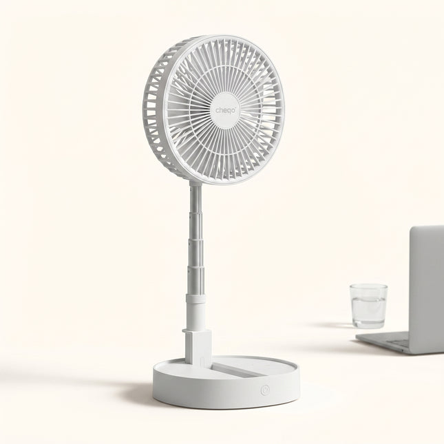 Cheqo Opvouwbare Ventilator Wit 23 cm - Hero