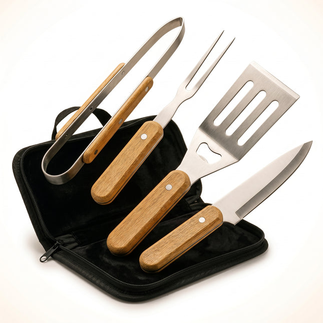 Cheqo BBQ Gereedschapsset Set van 4 - Hero