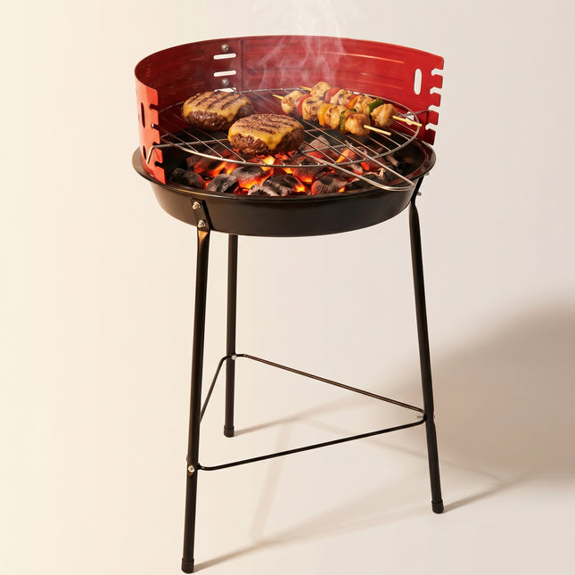 Cheqo® Houtskool Barbecue Ronde 3-Poot 33 cm - Hero