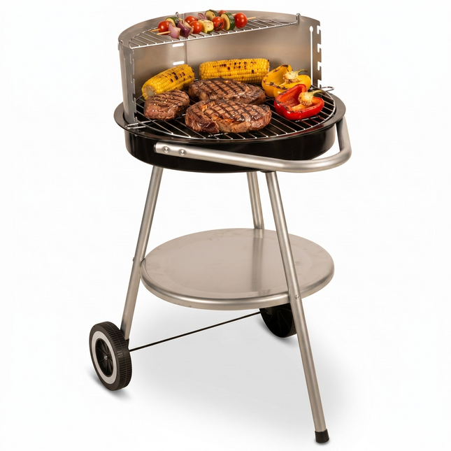Cheqo® Houtskool Barbecue 47x77 cm Zwart/RVS - Hero