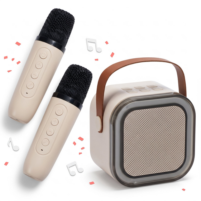 Cheqo® Karaoke Set - Draadloos - Microfoon - Bluetooth - voor Kinderen - Hero