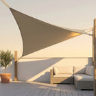 Cheqo® Schaduwdoek Driehoek - Zand Beige - Hero