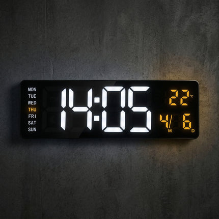 Cheqo® Digitale Wandklok met Groot Display - Hero