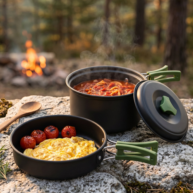 Cheqo® Camping Pannenset Set van 2 - Hero