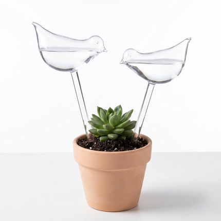 Cheqo® Planten Watergever Glazen Vogel Set van 2 - Hero