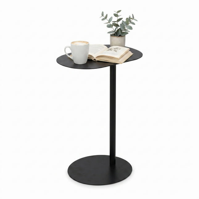 Cheqo® Bijzettafel Zwart - Metalen Sidetable - Industrieel Design - Hero