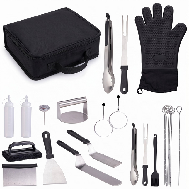 Cheqo BBQ Accessoires Set 24-delig - Hero