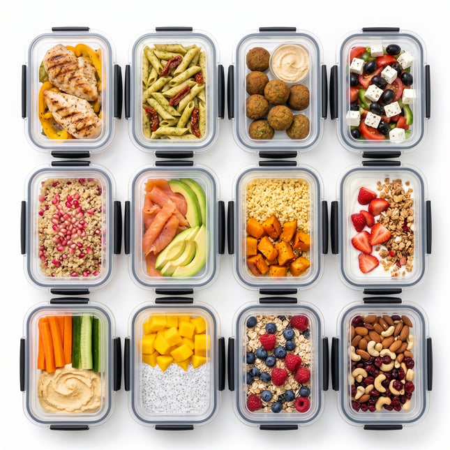 Cheqo® Meal Prep Bakjes Set van 12 - Hero