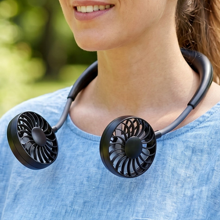 Cheqo® Nekventilator - Draagbare Ventilator - Halsventilator - Handsfree - USB Oplaadbaar - Hero