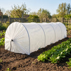 Cheqo® Kweektunnel Fleece - Plantentunnel - Tuintunnel - Groeitunnel met Bogen - Vliesdoek voor Moestuin - Plantbeschermingstunnel - Vorstbescherming - Winterbescherming - Gewasbescherming - Tunnelkas - Kweekkas Tunnel voor Tuin - Hero
