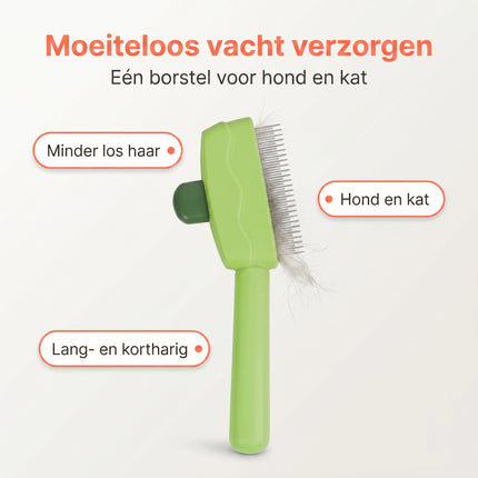 Cheqo Hondenborstel Kattenborstel Zelfreinigende Slickerborstel - Benefit Map