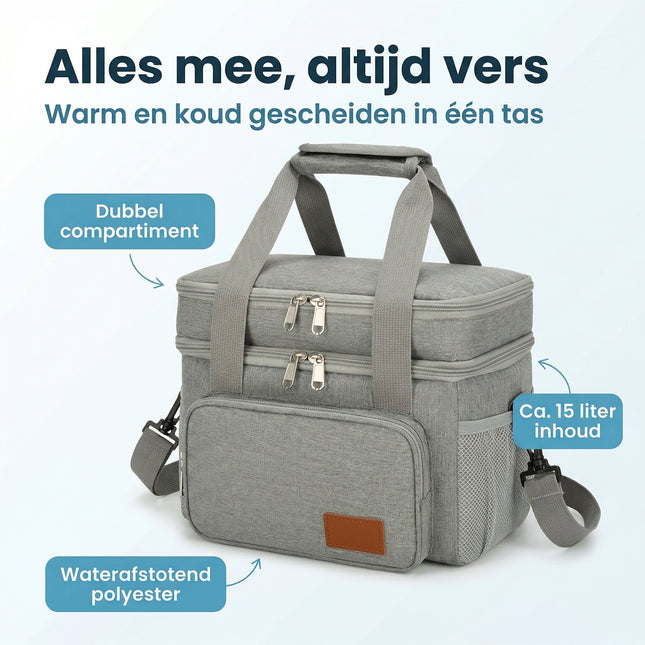 Cheqo Koeltas Lunchtas Dubbel Compartiment - Benefit Map