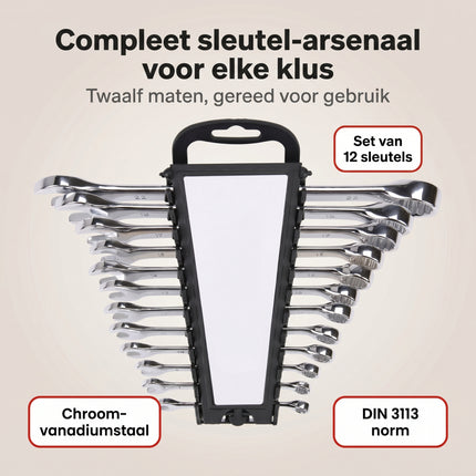 Fx Tools Steekringsleutelset 6-22 Mm 12-Delig Staal - Benefit Map
