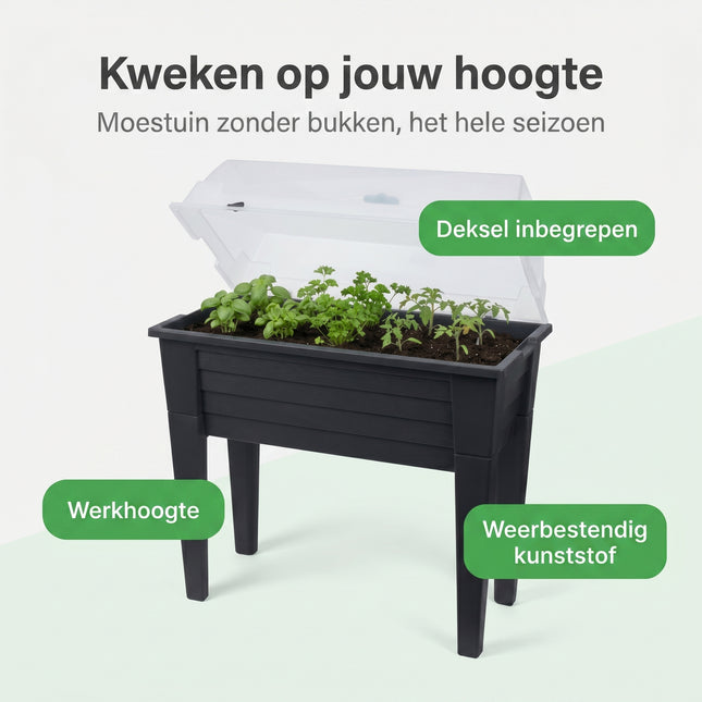 Cheqo Kweektafel met Deksel en Poten - Benefit Map