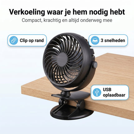 Cheqo® Mini Ventilator met Clip - Benefit Map