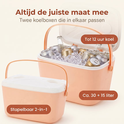 Cheqo Koelboxen Set Roze 30L+15L - Benefit Map