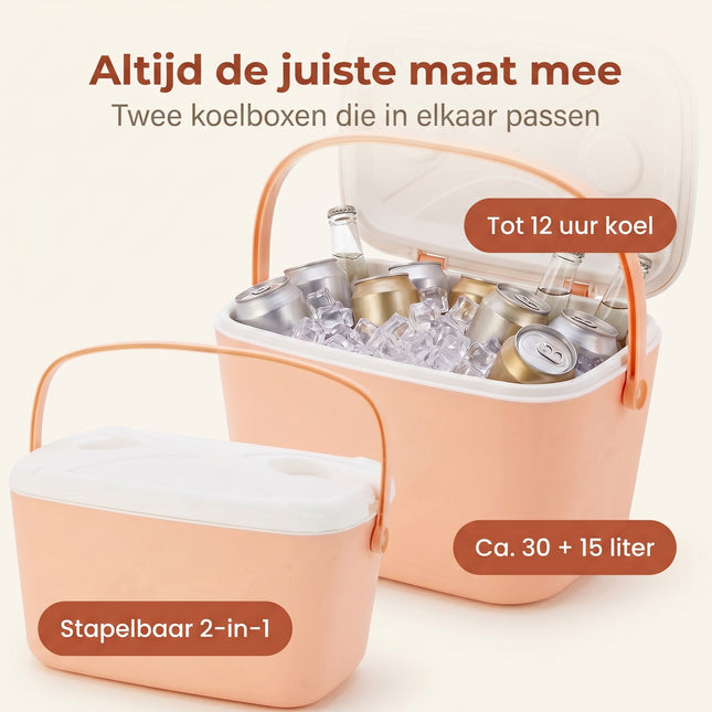 Cheqo Koelboxen Set Roze 30L+15L - Benefit Map