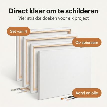 infographic-2: Basic canvas rechthoek 60x80 cm 4 stuks