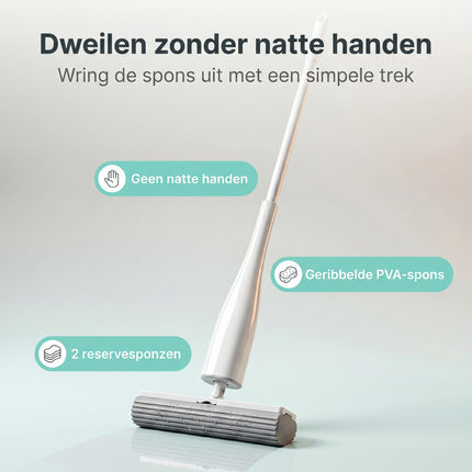 Cheqo Zelfuitwringende Mop met Spons - Benefit Map