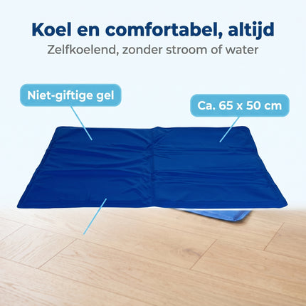 Cheqo® Koelmat voor Honden - Verkoelende Mat - Gelmat - Cooling Mat Hond - Niet-giftige Gel - Benefit Map
