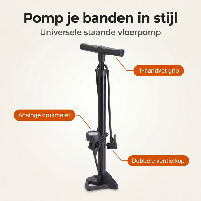 Cheqo® Fietspomp Staand - Benefit Map