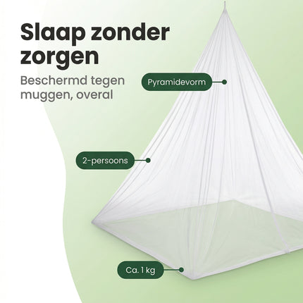 Cheqo® Reisklamboe Pyramidevorm 2-Persoons - Benefit Map