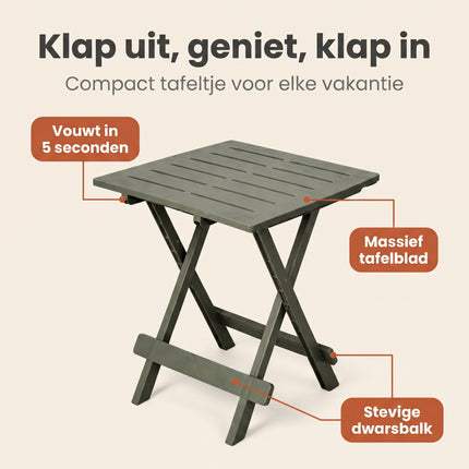 Cheqo® Campingtafel Inklapbaar Saliegroen - Benefit Map