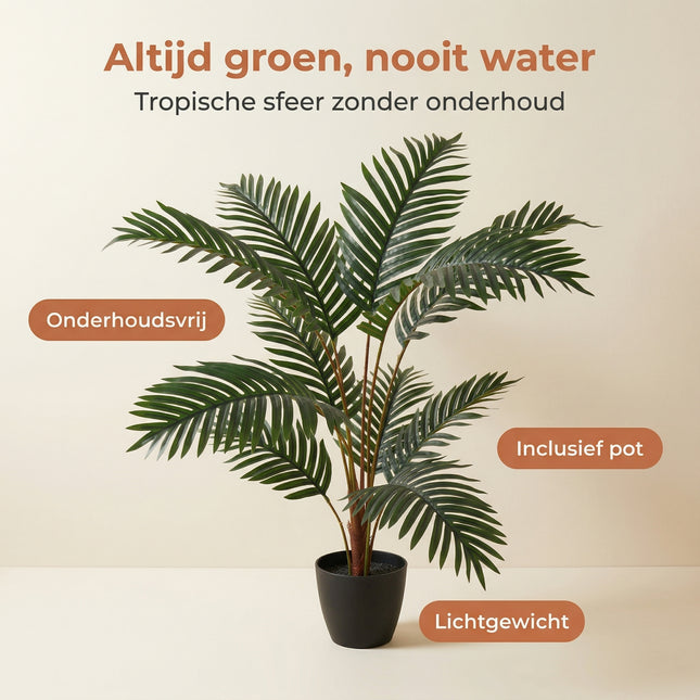 Cheqo® Kunstplant Palm - Benefit Map