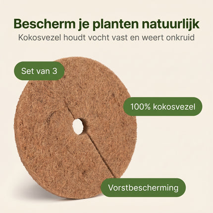 Cheqo® Kokos Plantbescherming Set van 3 - Benefit Map