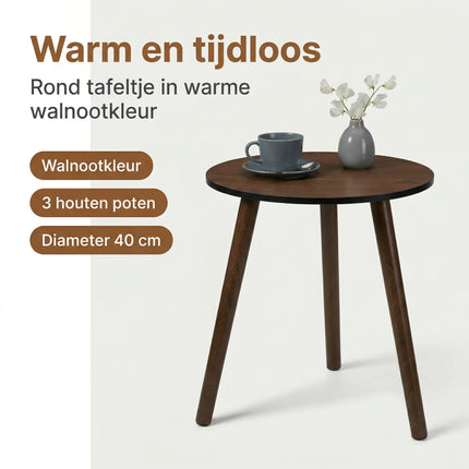 Cheqo Bijzettafel Walnoot - Benefit Map