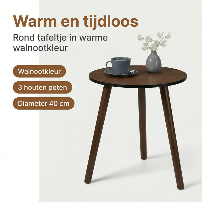 Cheqo Bijzettafel Walnoot - Benefit Map
