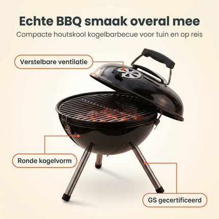 Cheqo® Kogelbarbecue 38x47 cm - Benefit Map