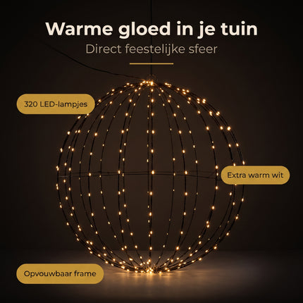 infographic-2: Ceruzo lichtbol 320 led metaal 50 cm kerstverlichting met …
