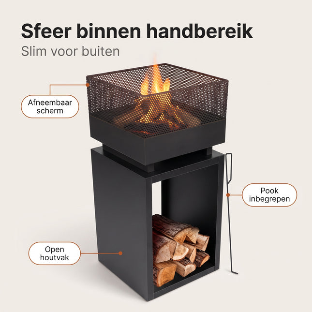 infographic-2: Fire basket 39x39x85cm