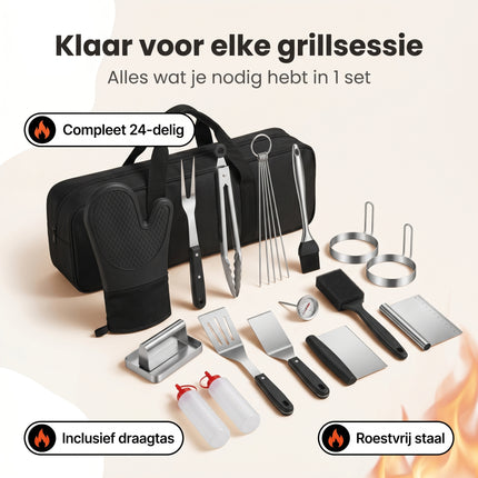 Cheqo BBQ Accessoires Set 24-delig - Benefit Map