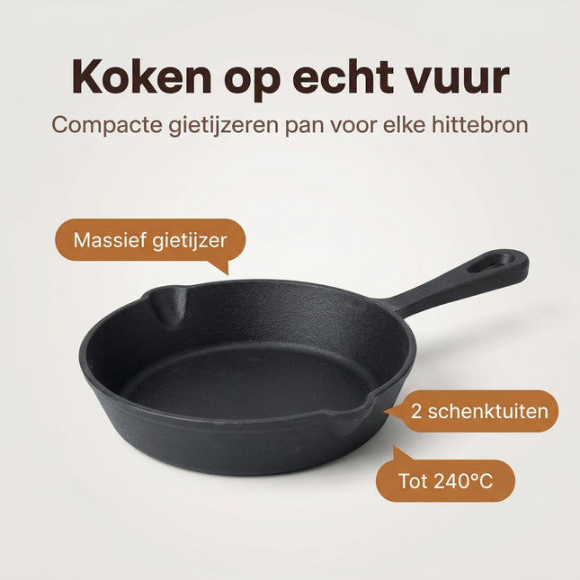 Cheqo BBQ Koekenpan Klein Gietijzer - Benefit Map