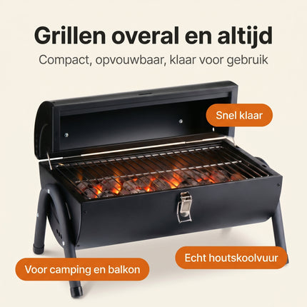 Cheqo® Houtskool BBQ - Tafelbarbecue Mini - Benefit Map