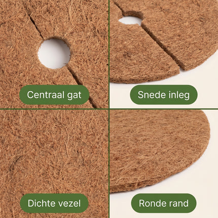 Cheqo® Kokos Plantbescherming Set van 3 - Detail Split