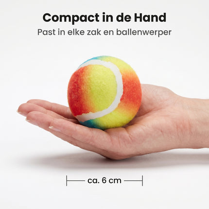 DETAIL - Cheqo Regenboog Tennisballen voor Honden Set van 3